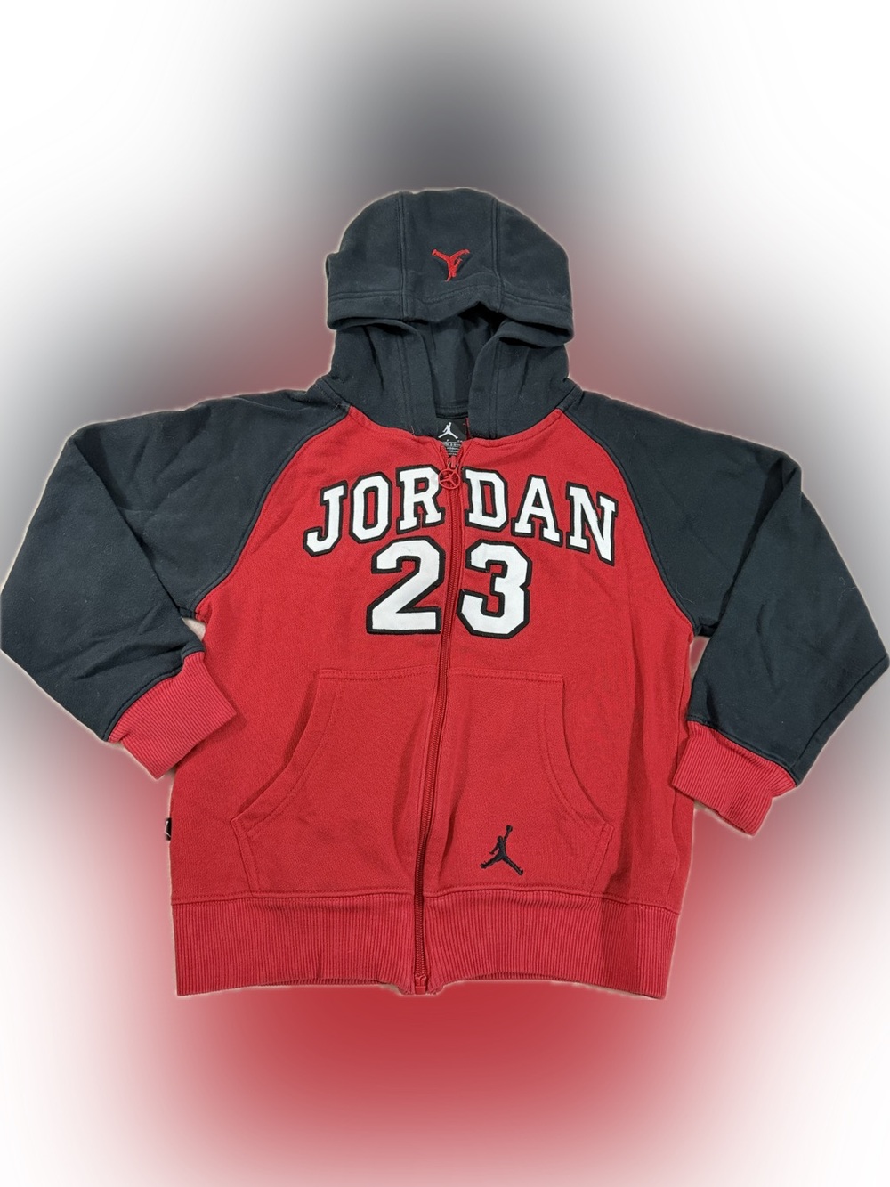 Jordan Red and Black 23 Full-Zip Hoodie